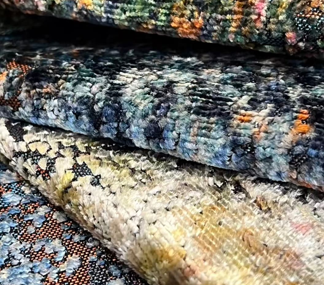 JBL Kain Beludru Jacqurard Kualitas Tinggi Mode Koleksi Baru Pola Warna Cemerlang Gaya Morden Beludru Jacquard untuk Sofa